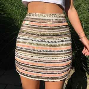 Tularosa Crystal Beaded Mini Skirt